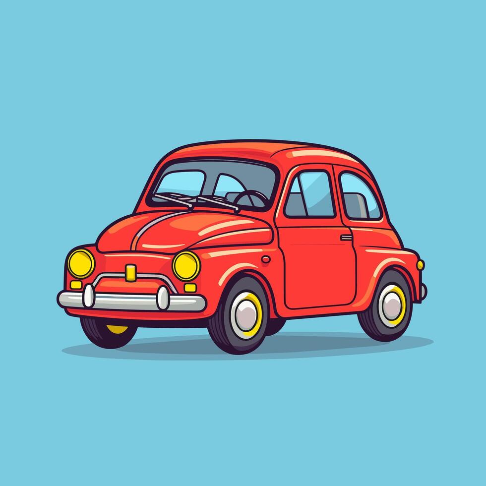 Car vehicle cartoon icon logo illustration transportation object icon concept flat cartoon drawing art isolated background vector