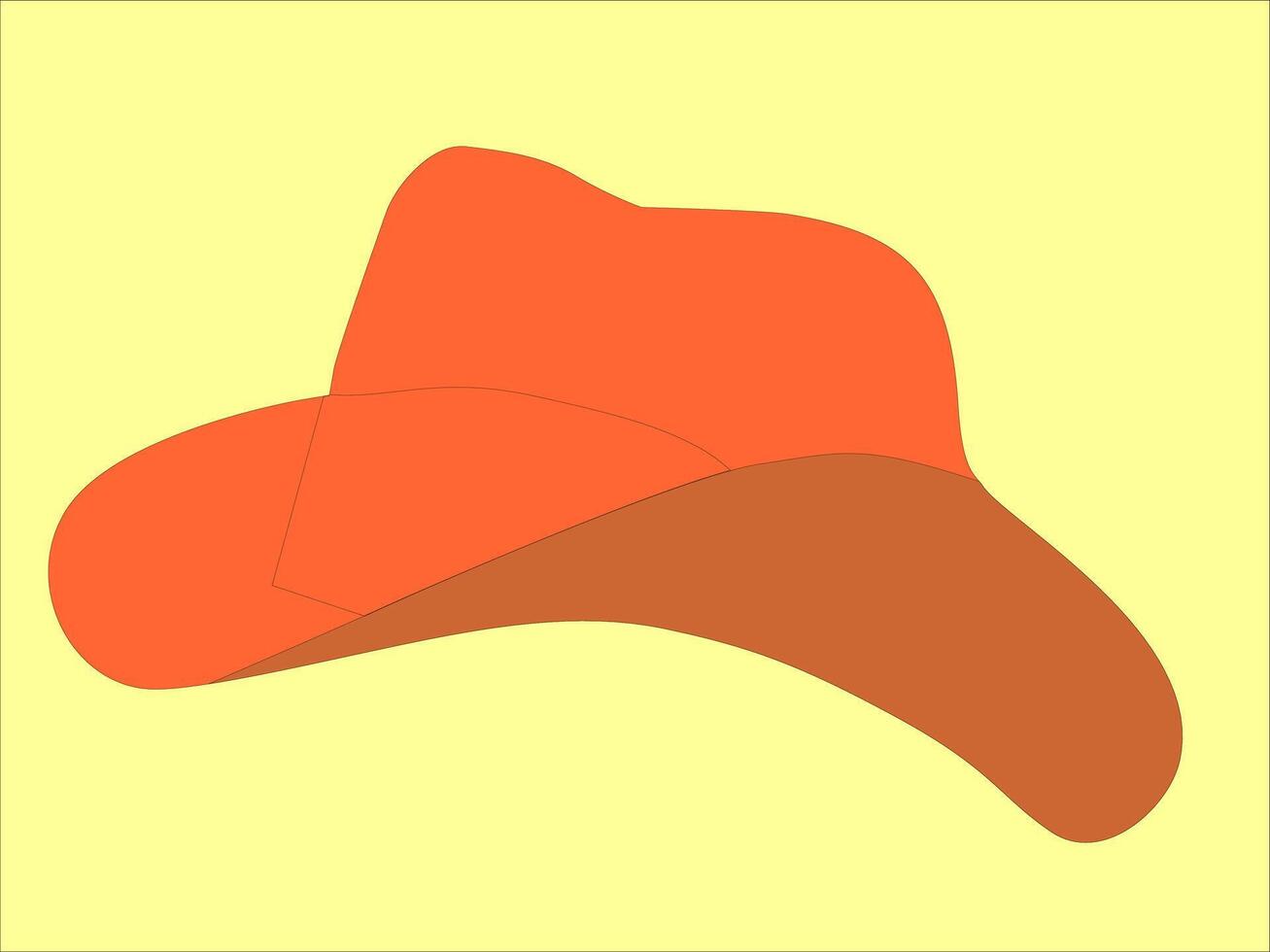 illustration of a brown cowboy hat vector