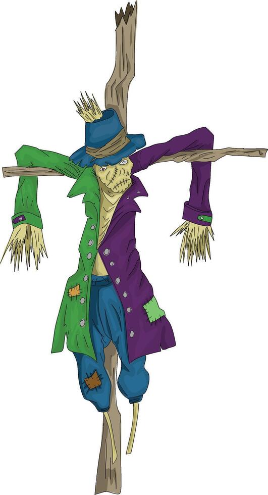 scary scarecrow people, scary halloween design vector