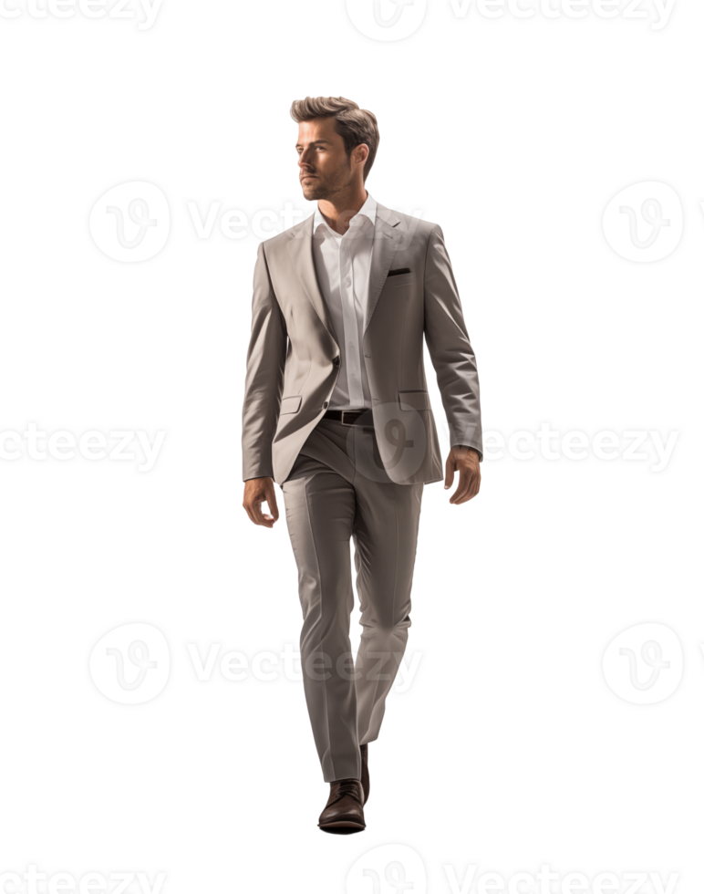 full figure front view of businessman walking png
