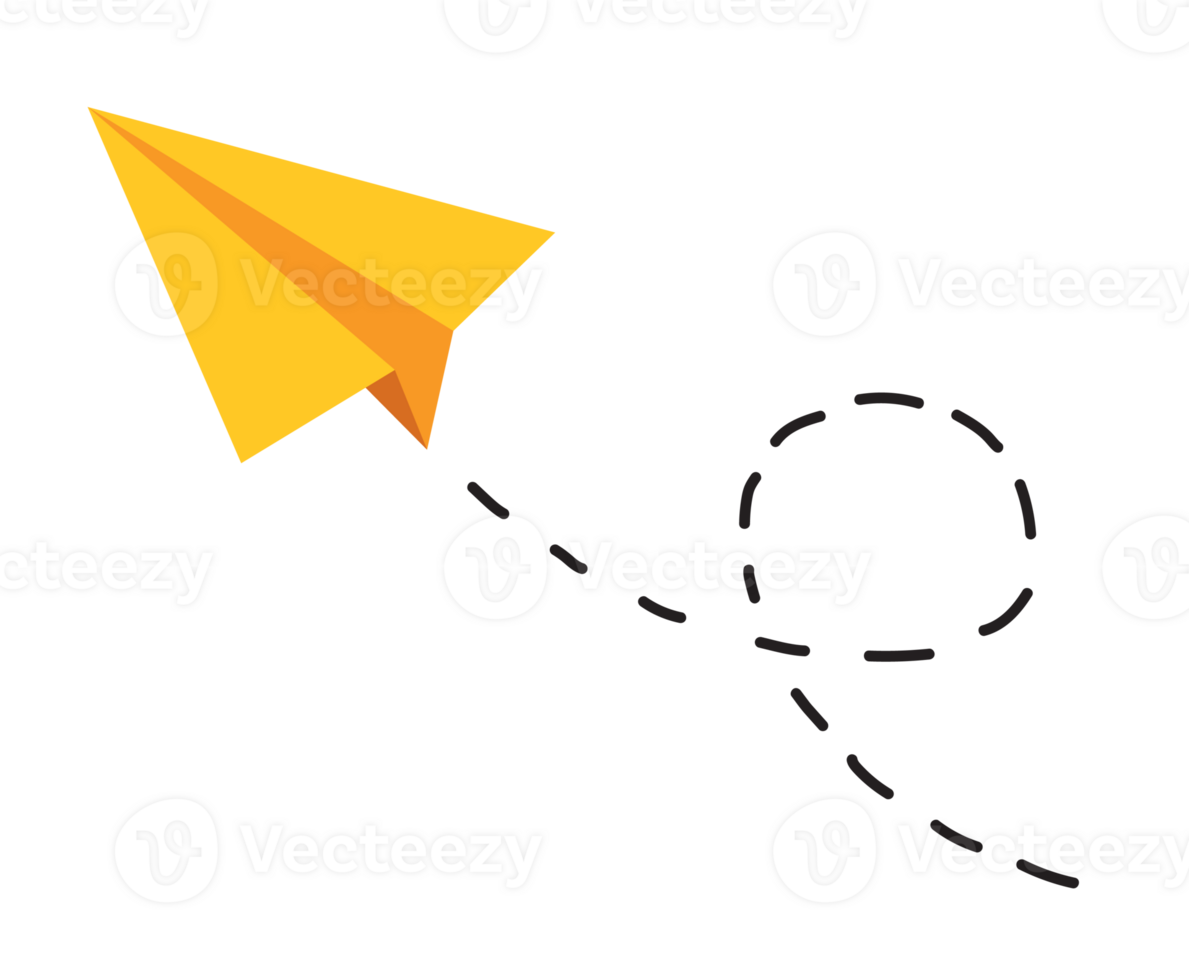 flying paper airplane png