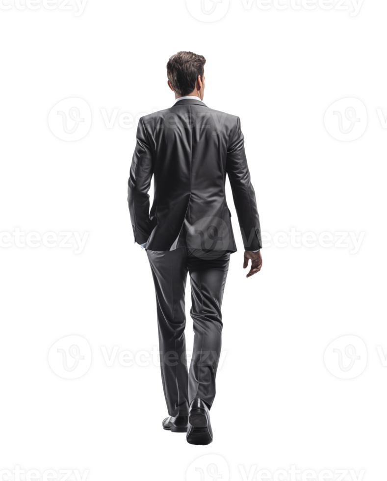 full figure of back businessman png