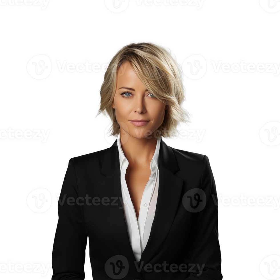 portrait of blonde hair businesswoman png