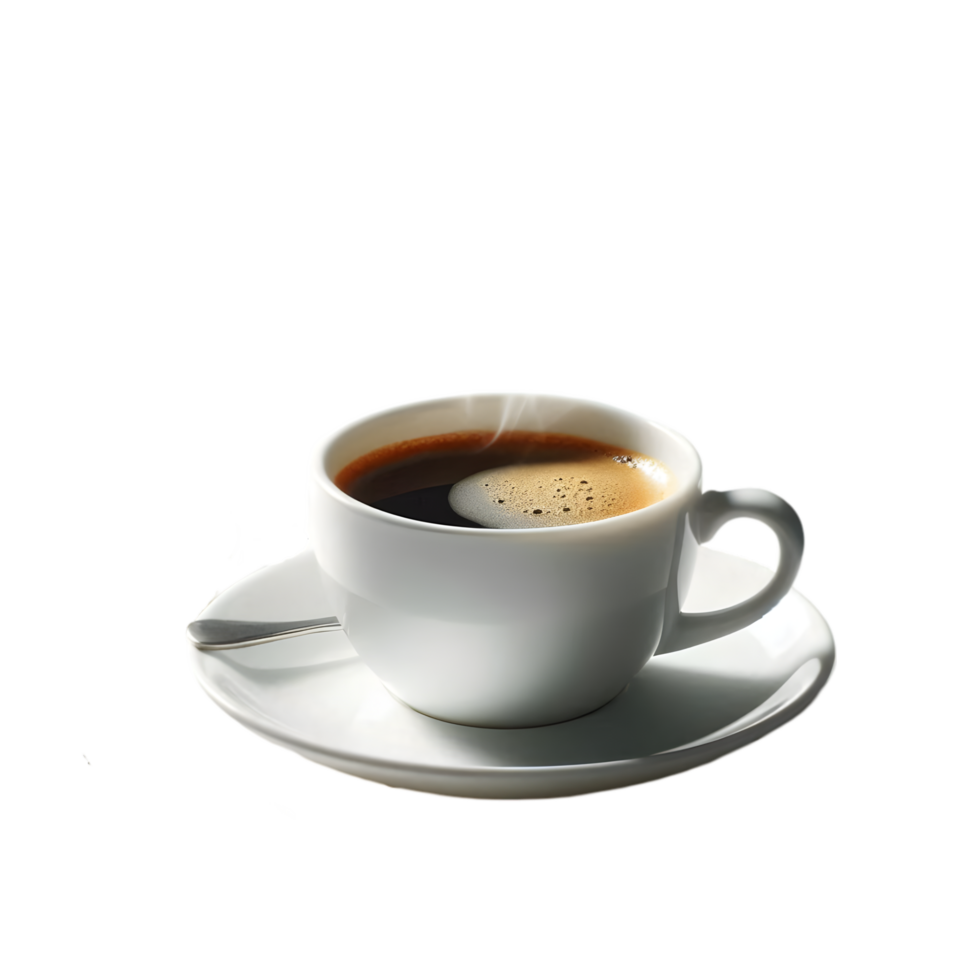 tasse de café sur une soucoupe isolé de Contexte png