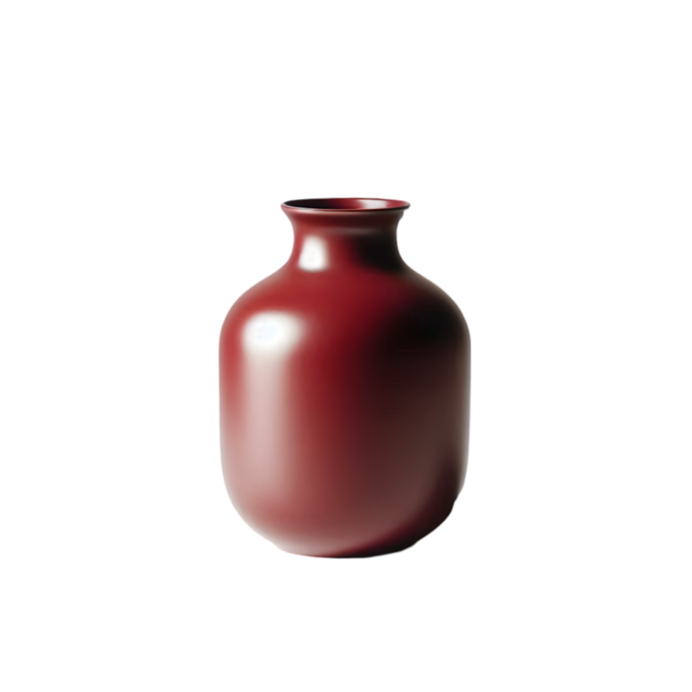 Red vase on a transparent background png