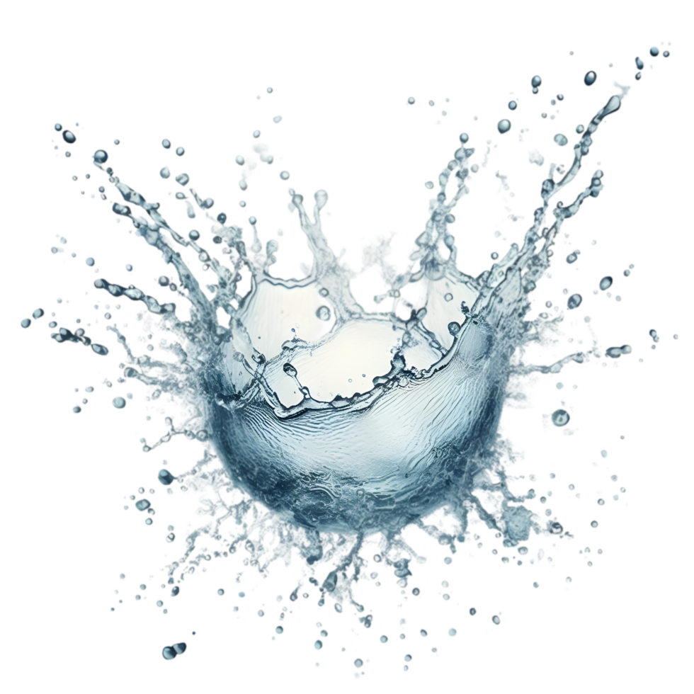 Water splash isolated from background png