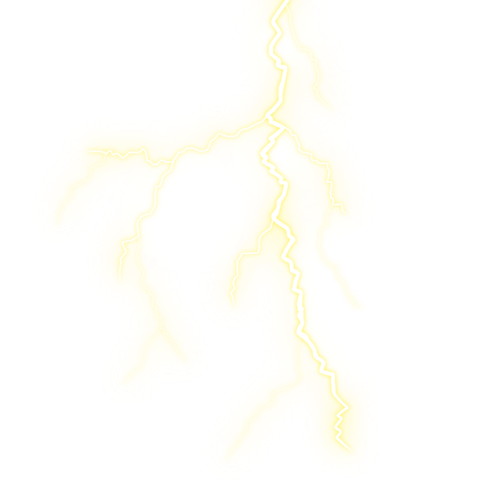 realistic lightning for weather element png