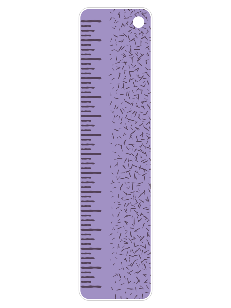 A Ruler transparent background in a Speckle Spray Paint Art Style School concept, Realistic Sticker illustration png