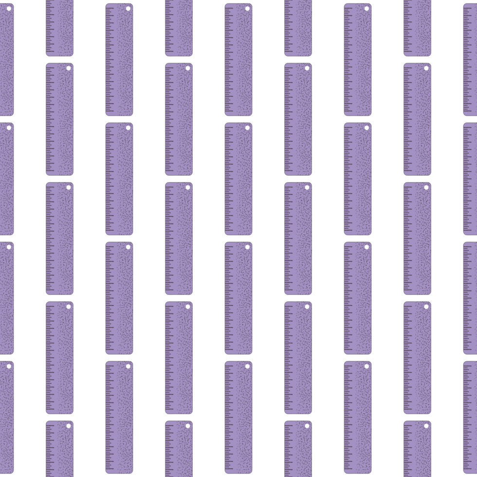A seamless pattern of ruler transparent background in a Speckle Spray Paint Art Style school concept, illustration png