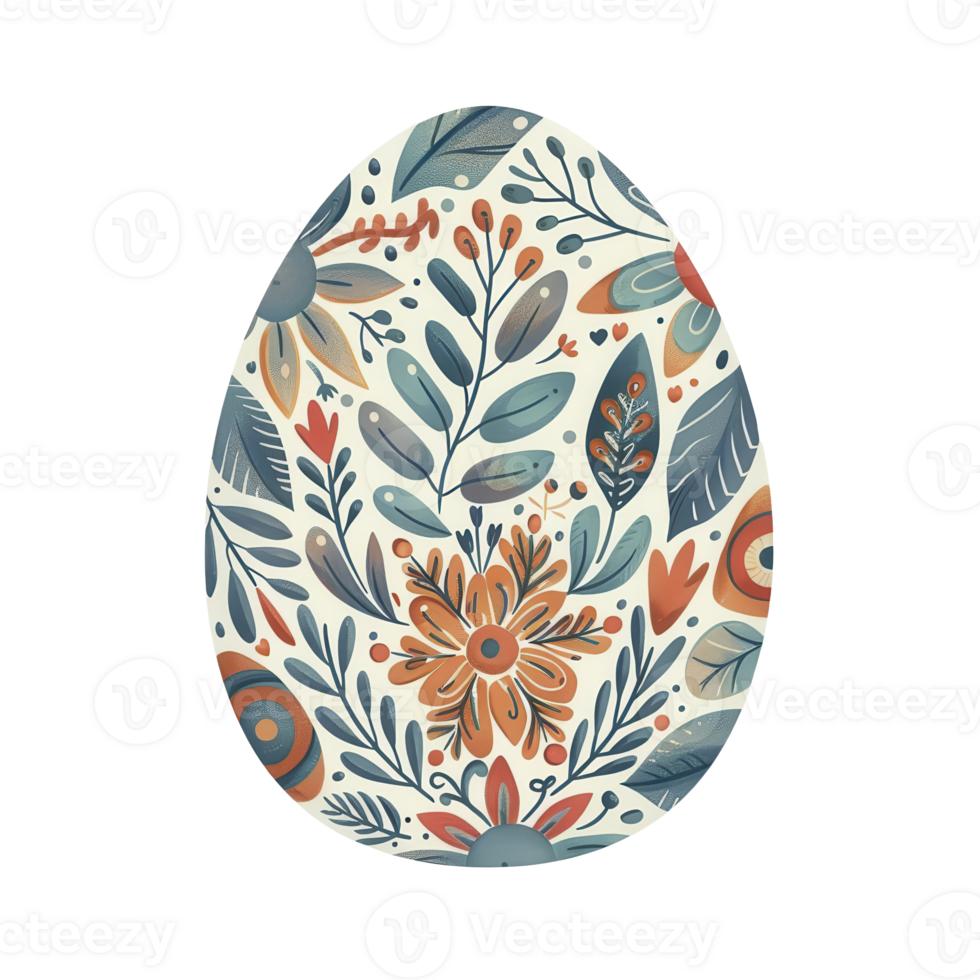An intricately designed Easter egg, mandala pattern, colorful and detailed, isolated on white background png