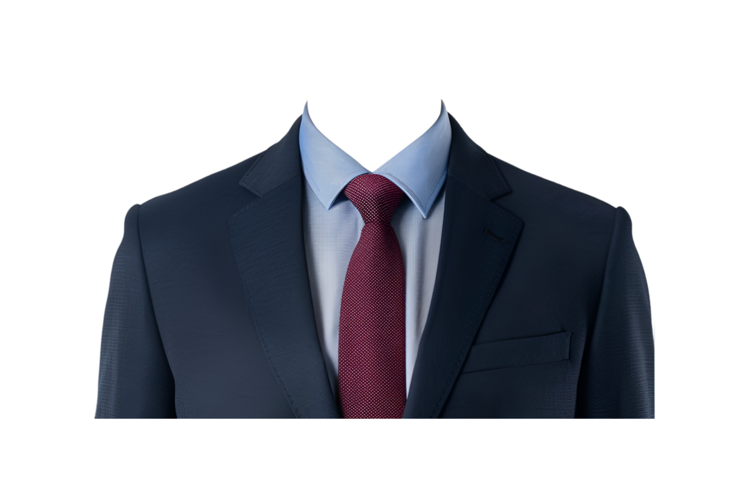 Professional Suit and Tie on Transparent Background png