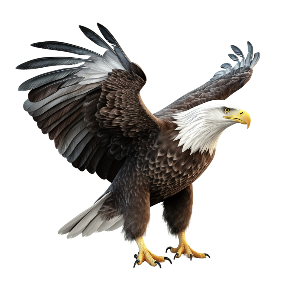 Eagle against transparent background png