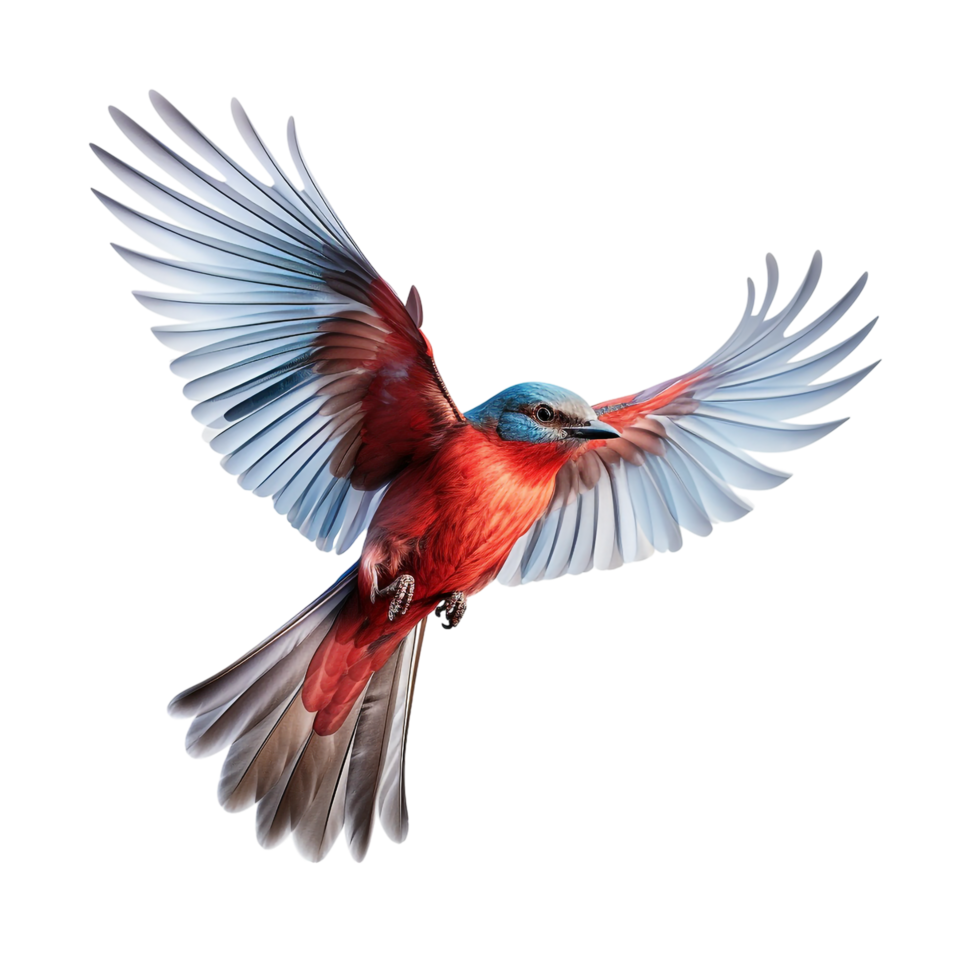 flying bird isolated against transparent background png