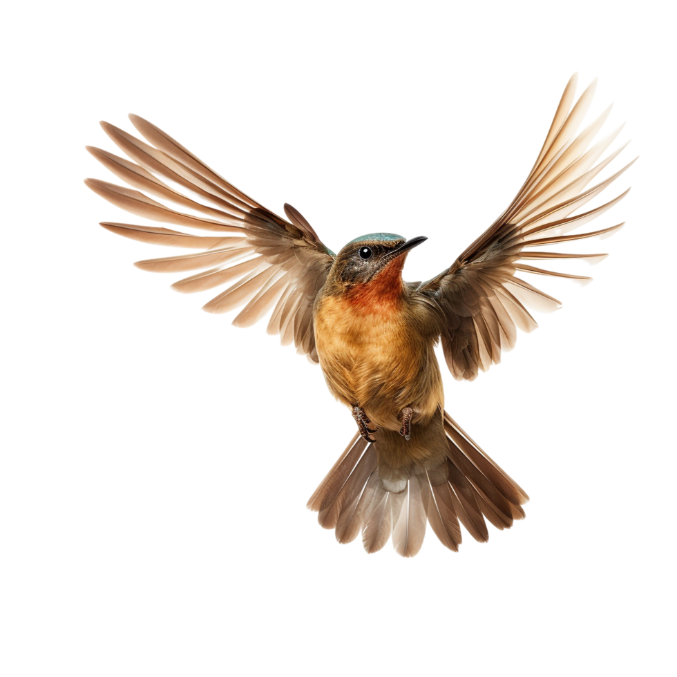 flying bird isolated against transparent background png