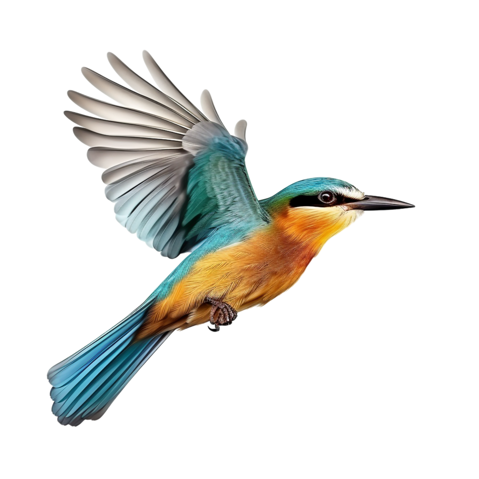 flying bird isolated against transparent background png