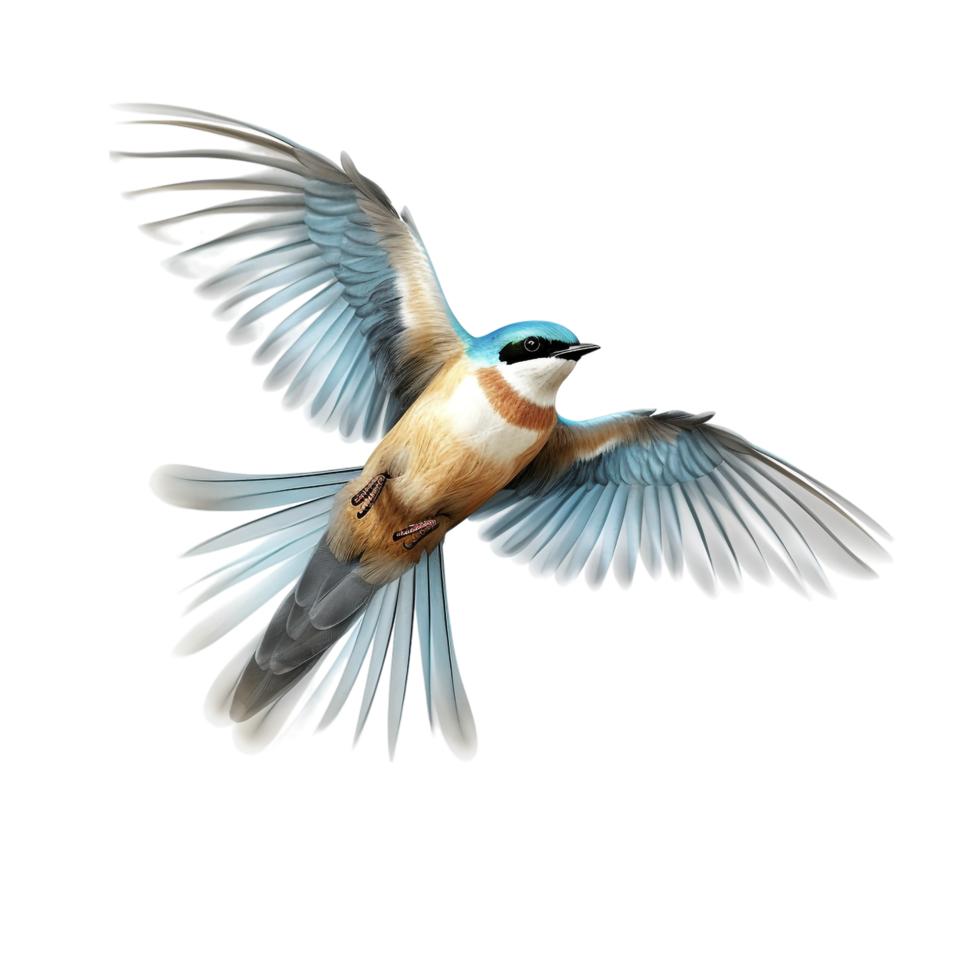 flying bird isolated against transparent background png