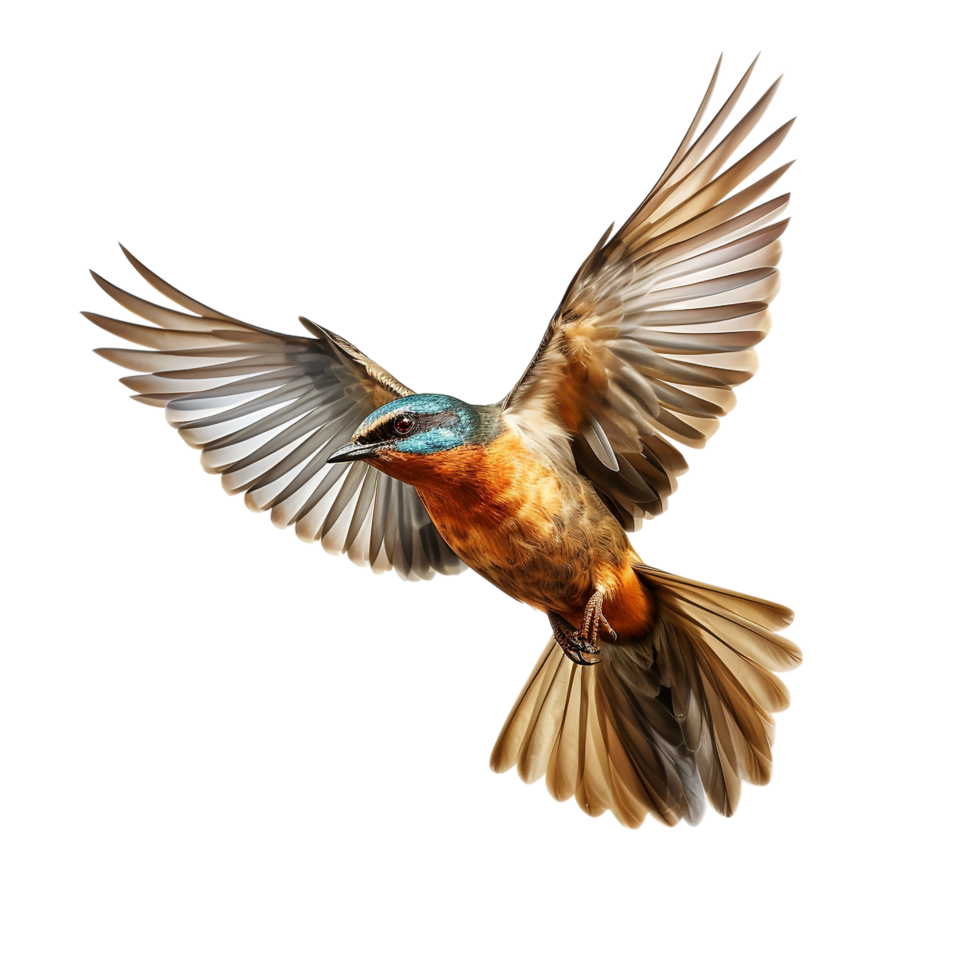 flying bird isolated against transparent background png