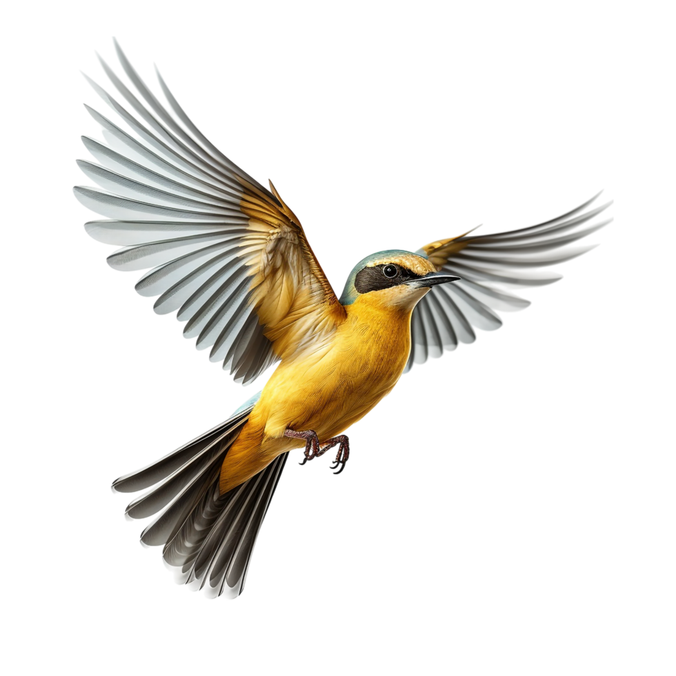 flying bird isolated against transparent background png