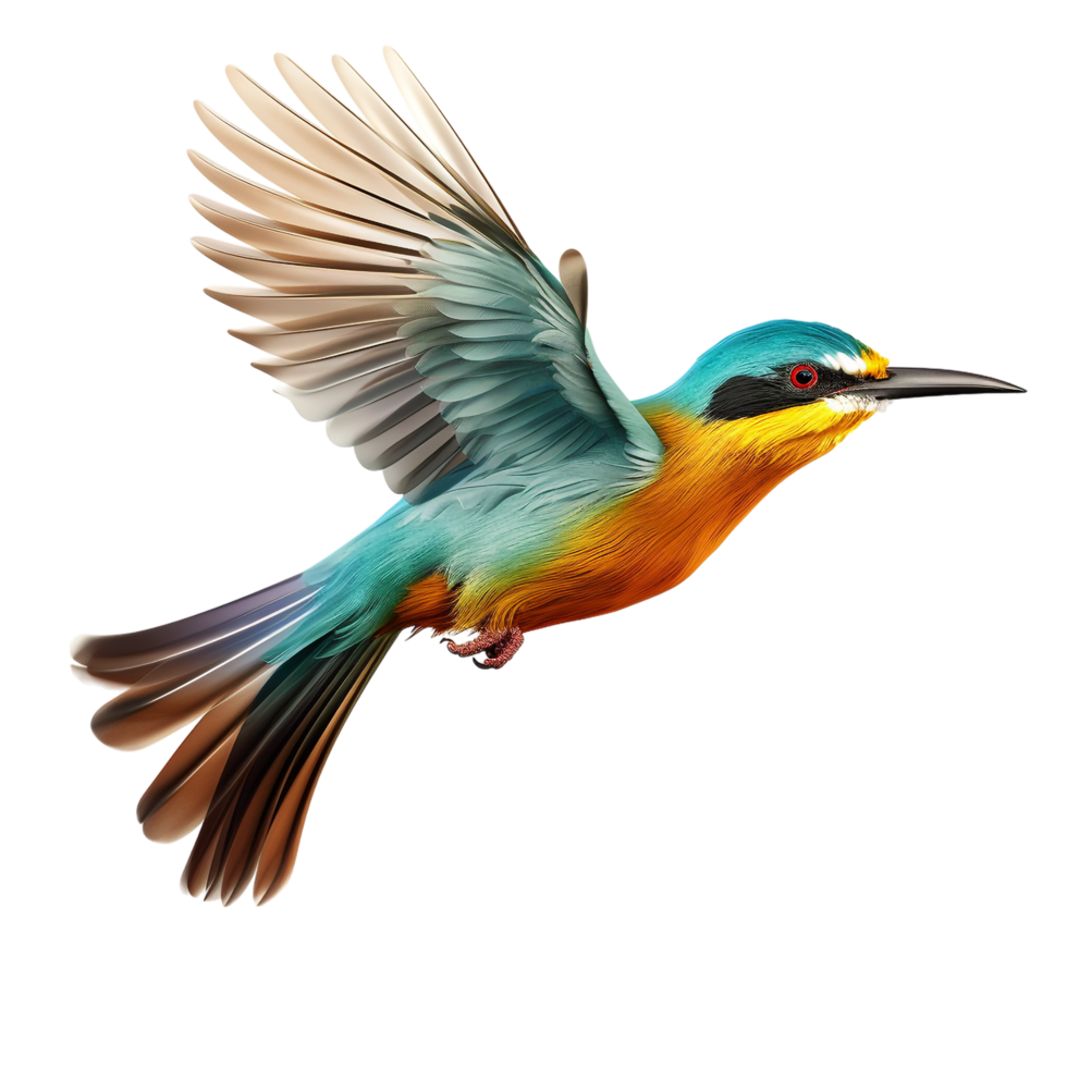 flying bird isolated against transparent background png