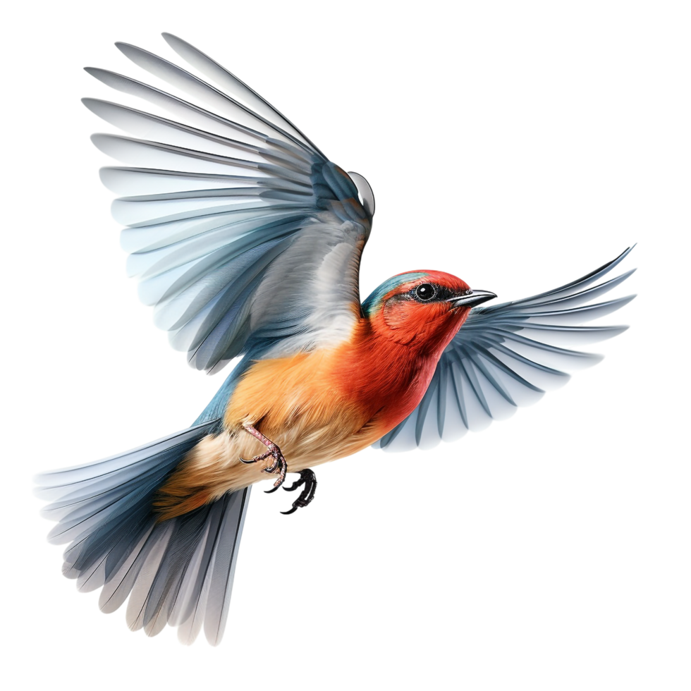 flying bird isolated against transparent background png