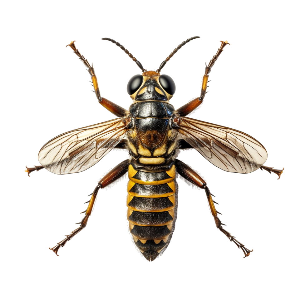 Macro insect isolated against transparent background png