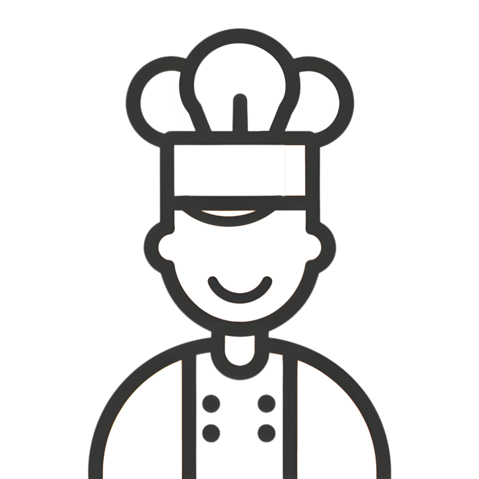 Chef colored flat icon against transparent background png