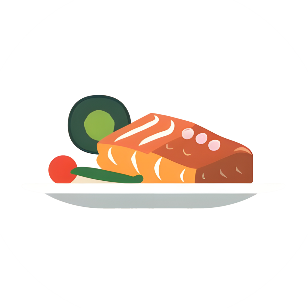 Food icon simple flat icon against transparent background Generated by Ai png