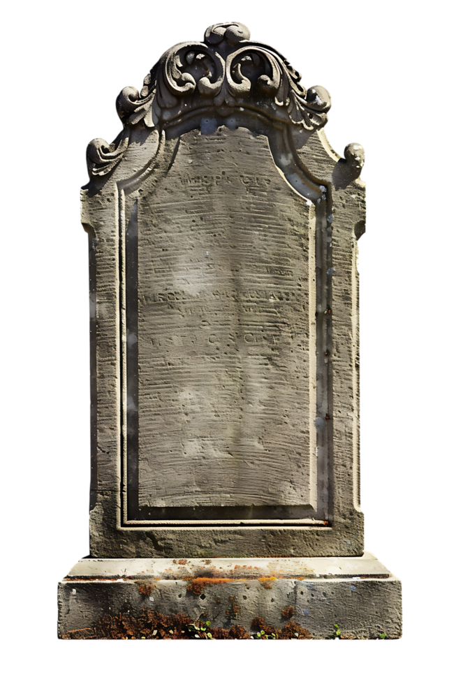 An image showing a blank tombstone isolated offered in high resolution png