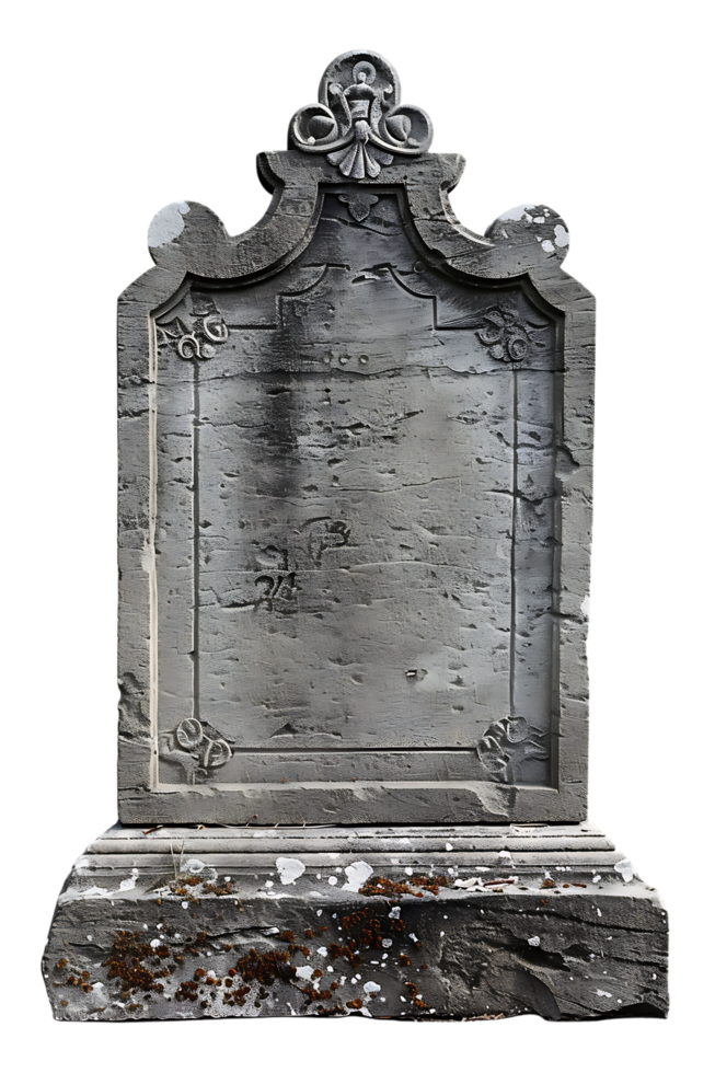 An image showing a blank tombstone isolated offered in high resolution png