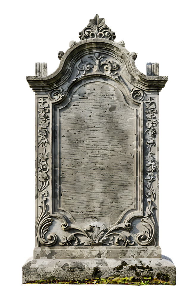 An image showing a blank tombstone isolated offered in high resolution png