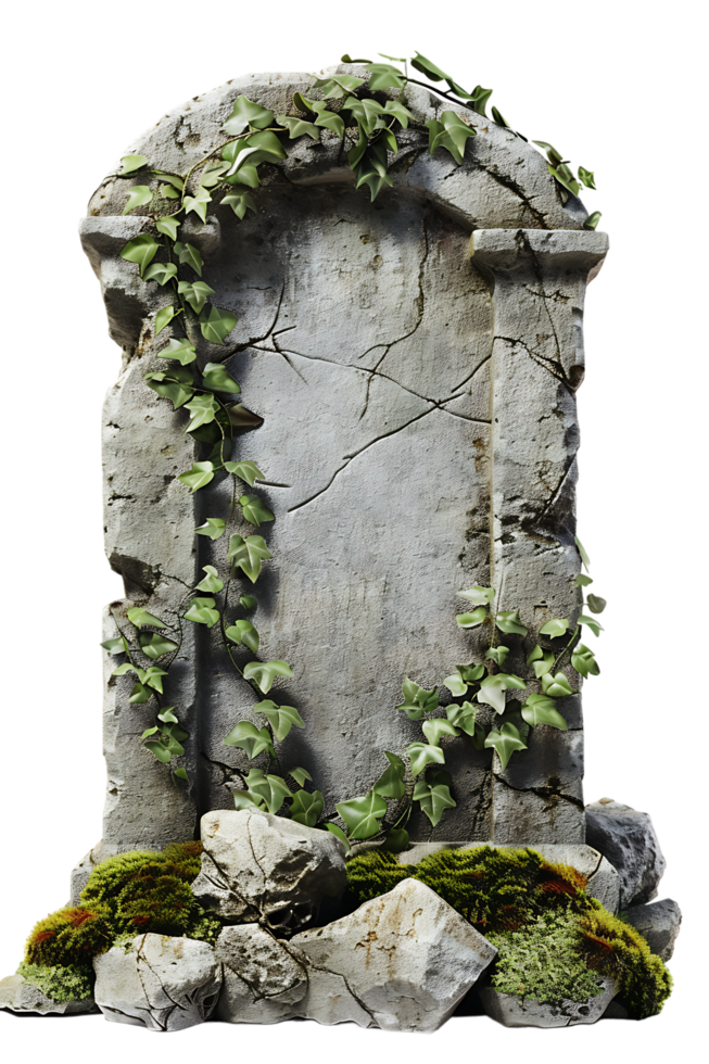 An image showing a blank tombstone isolated offered in high resolution png