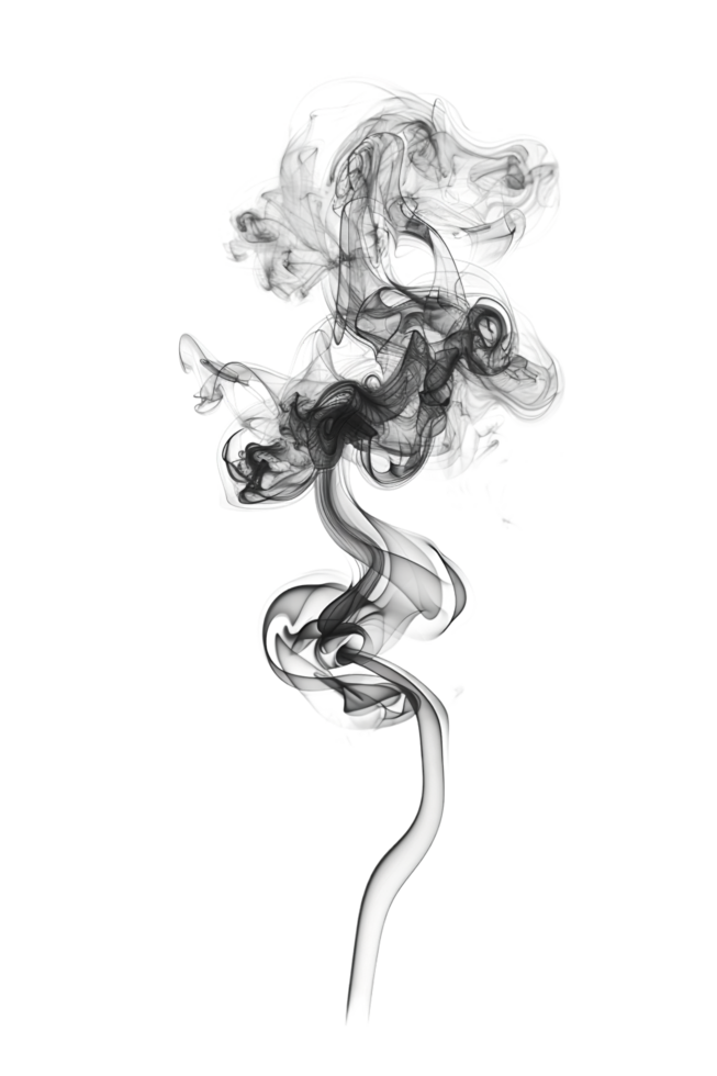 Realistic smoke effect on transparent background png