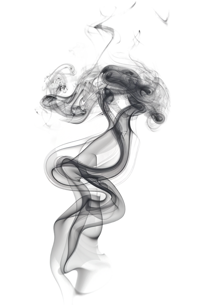 Realistic smoke effect on transparent background png