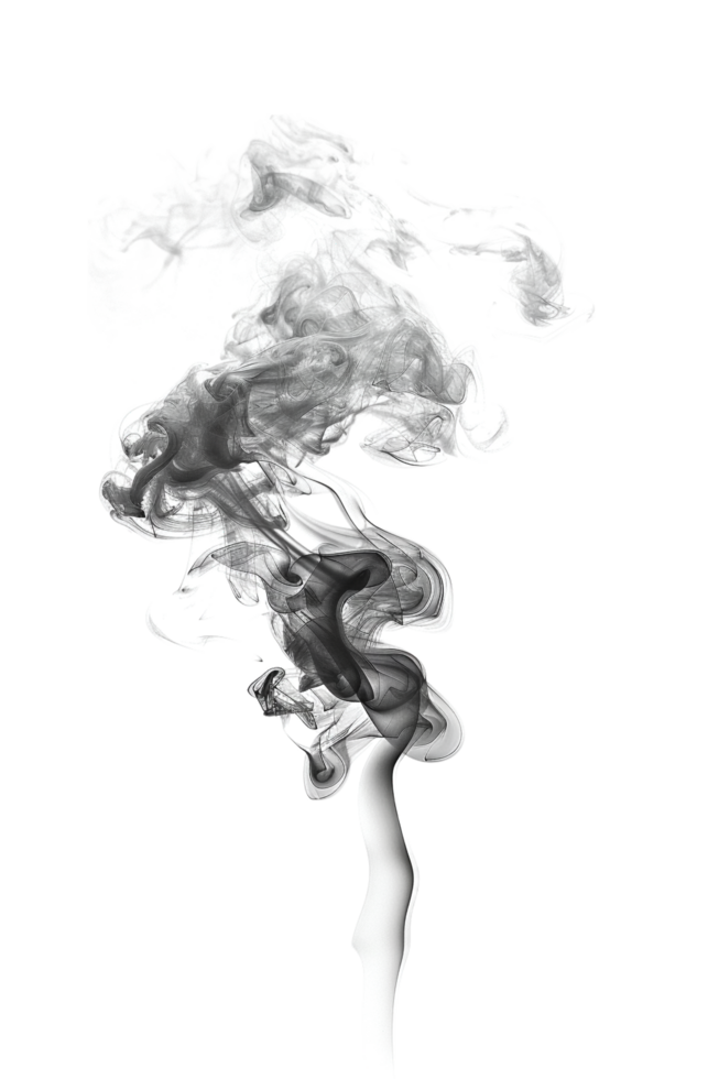 Realistic smoke effect on transparent background png