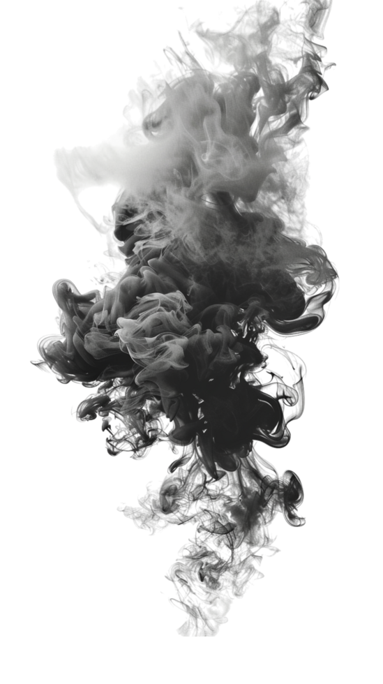 Realistic smoke effect on transparent background png
