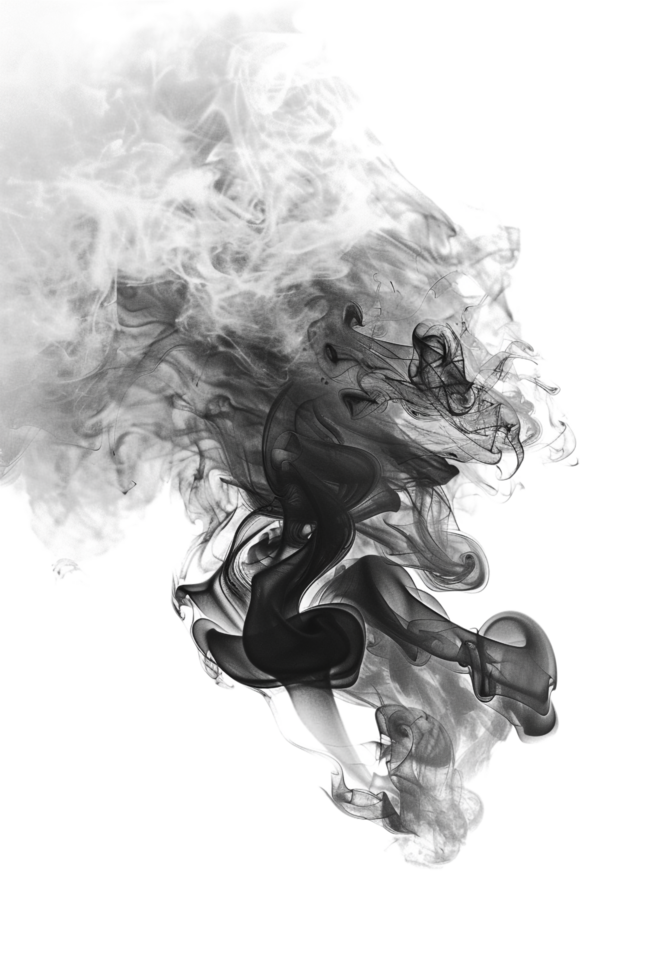 Realistic smoke effect on transparent background png