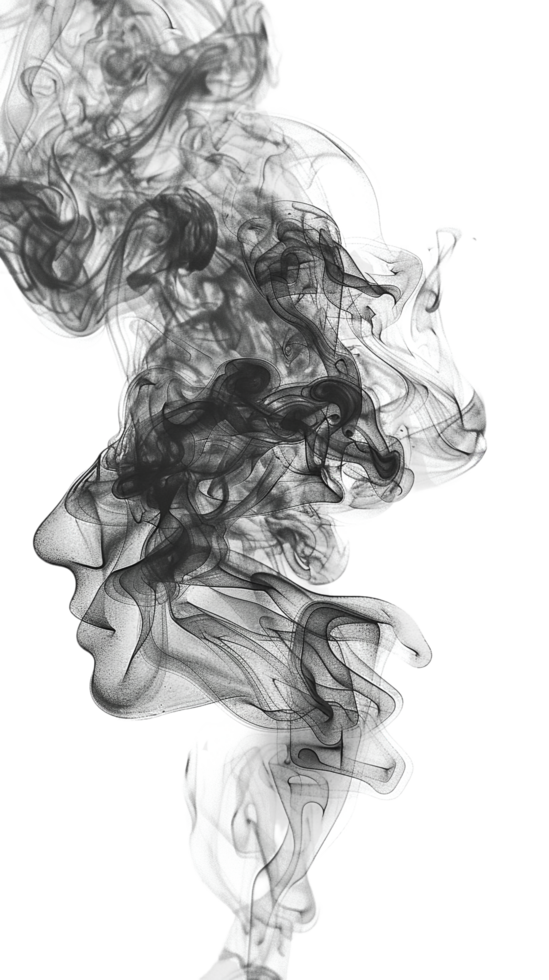 Realistic smoke effect on transparent background png