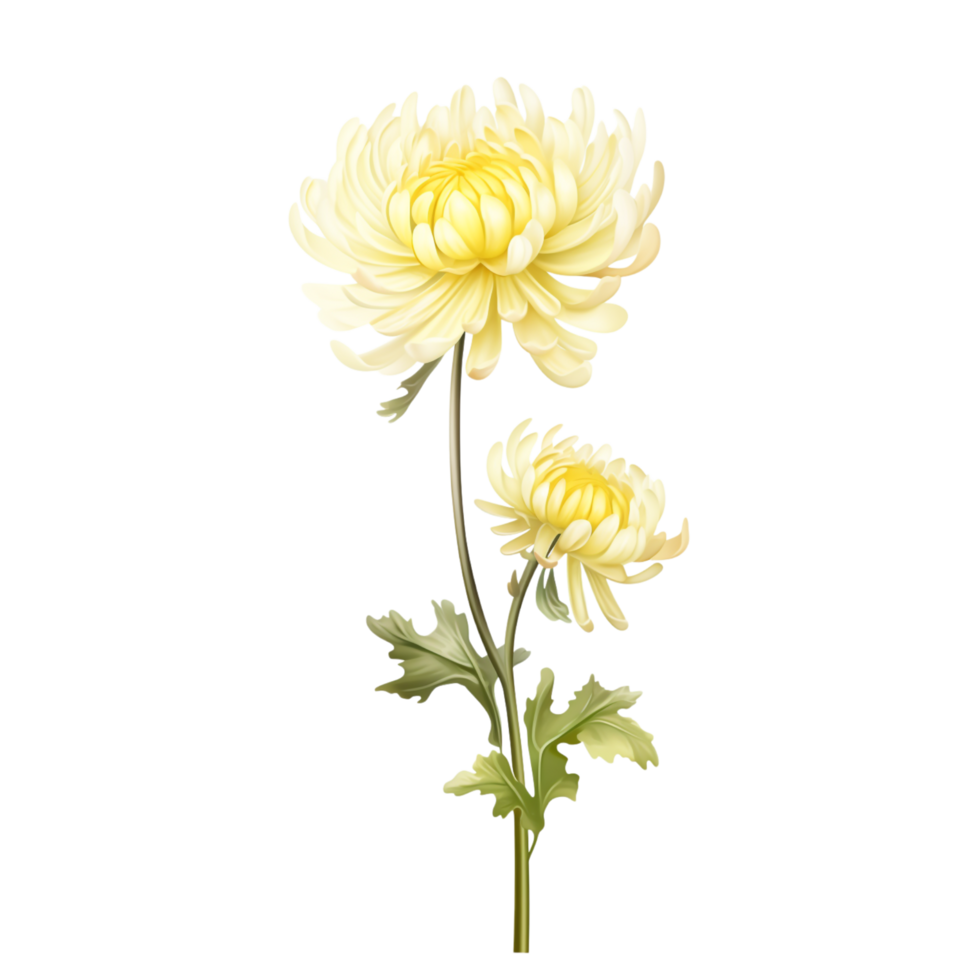 Chrysanthemum flower on transparent background png