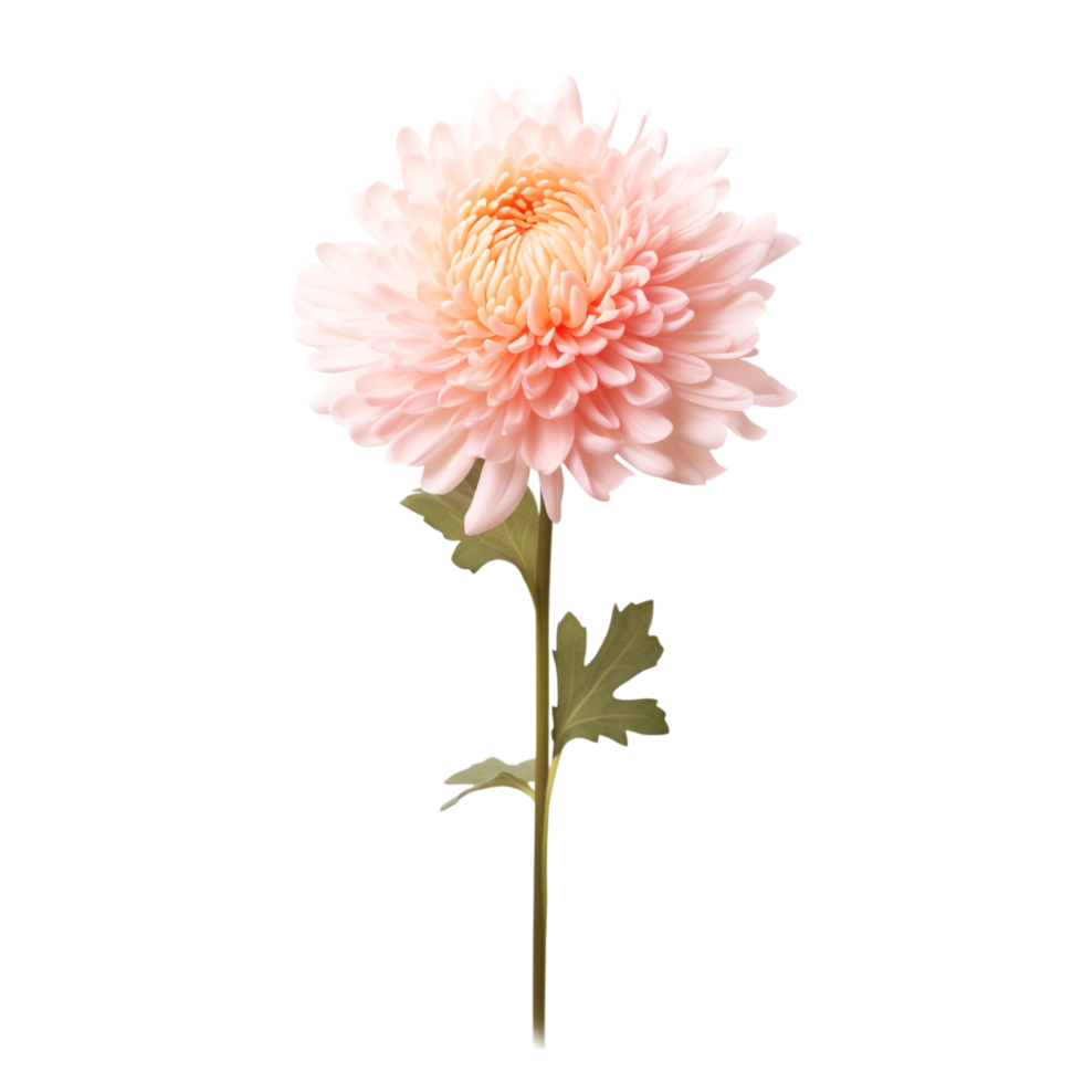 Chrysanthemum flower on transparent background png