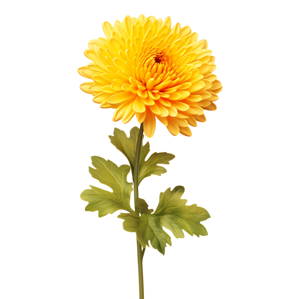 Chrysanthemum flower on transparent background png