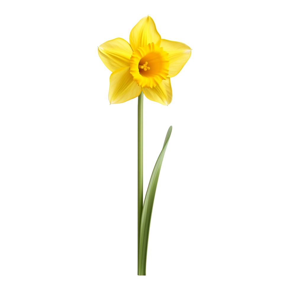 Daffodil flower on transparent background png
