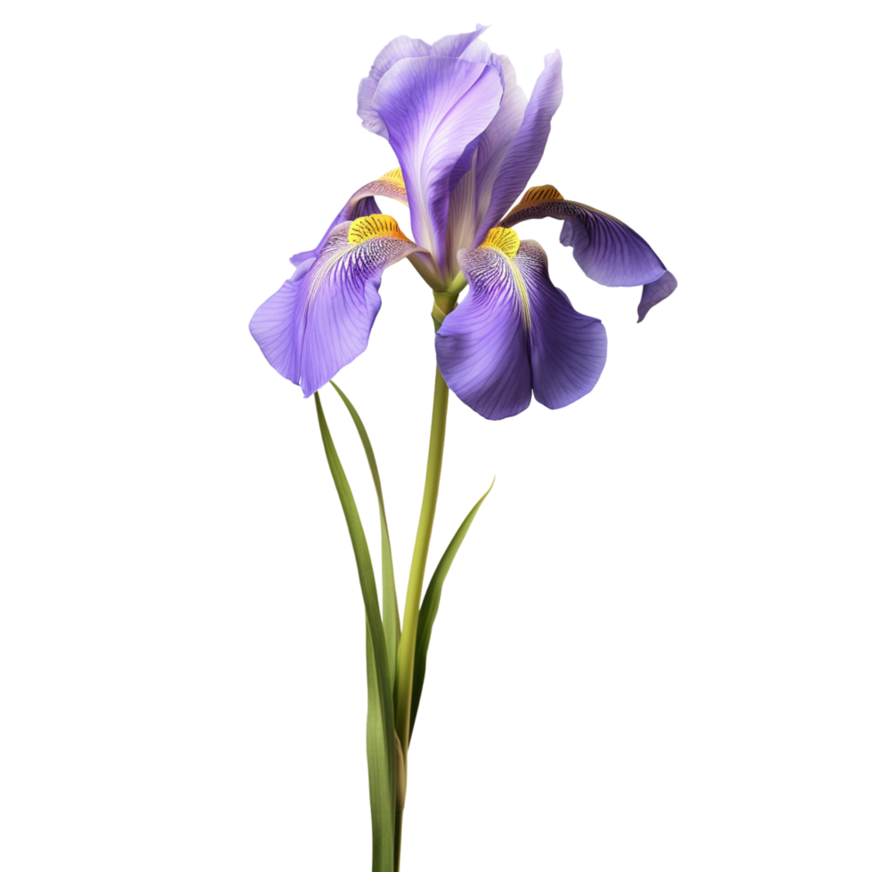 Iris flower on transparent background png