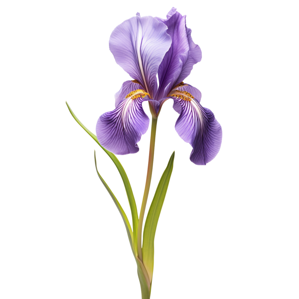 Iris flower on transparent background png