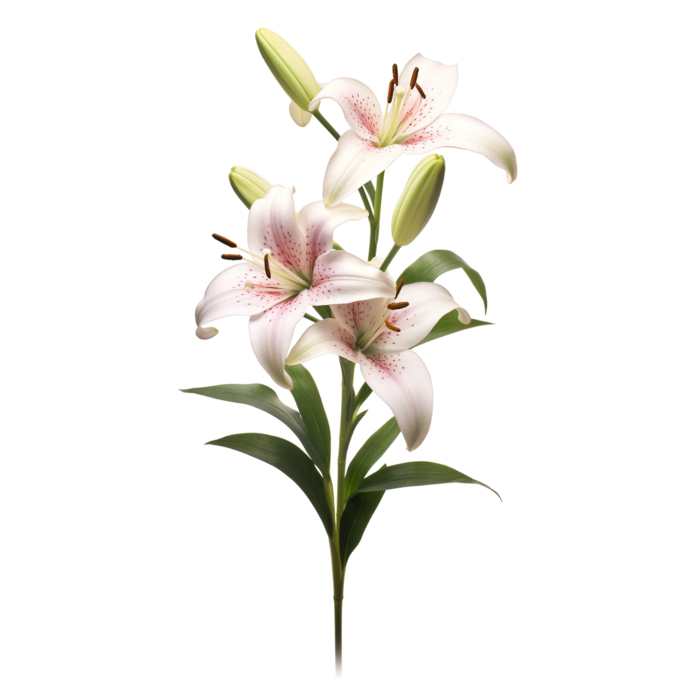 Lily flower on transparent background png