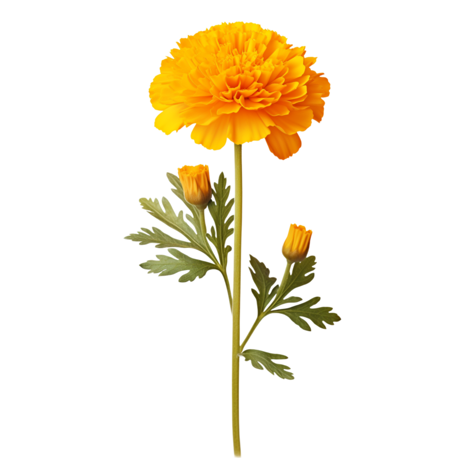 Marigold flower on transparent background png
