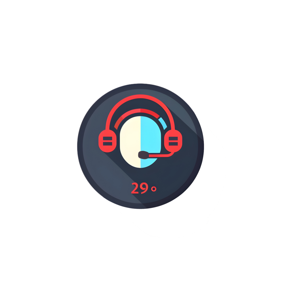 Isolated Customer Support icon against transparent background png