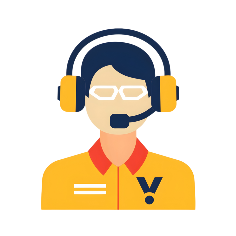 Isolated Customer Support icon against transparent background png