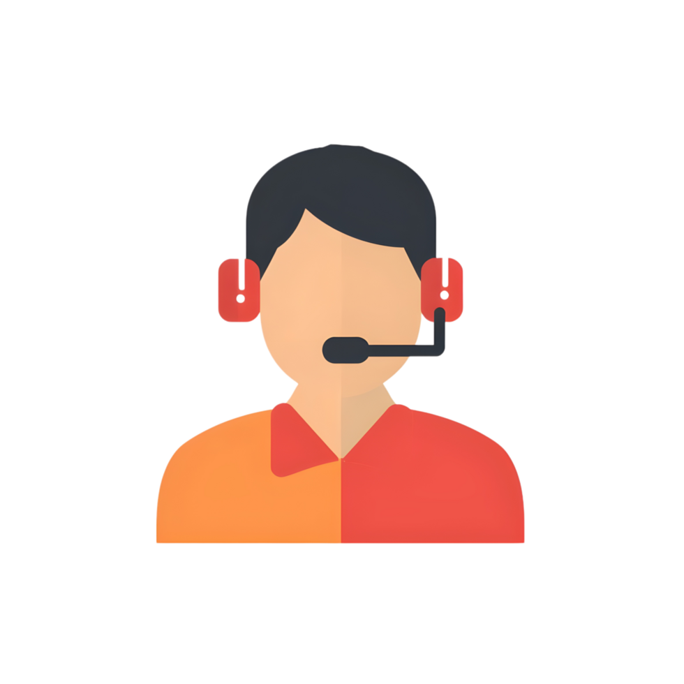 Isolated Customer Support icon against transparent background png