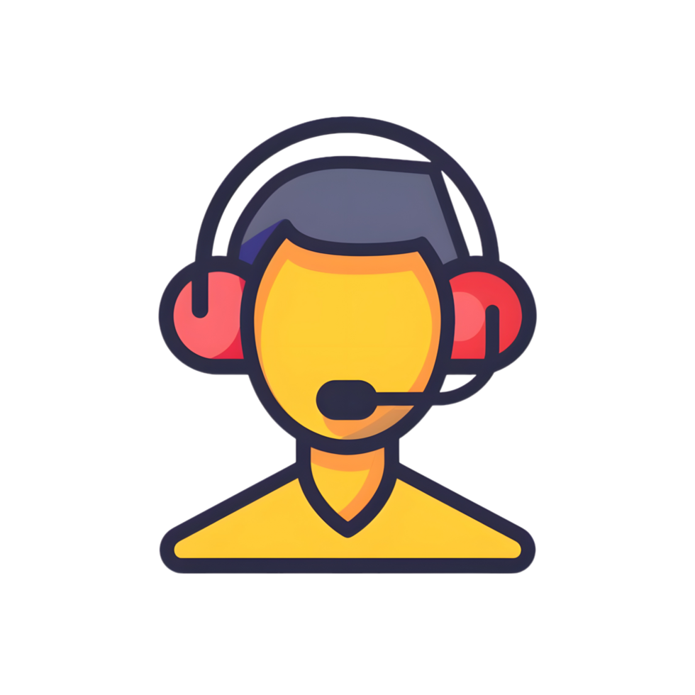Isolated Customer Support icon against transparent background png