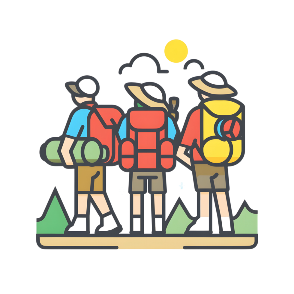 Activities and Excursions icon against transparent background png